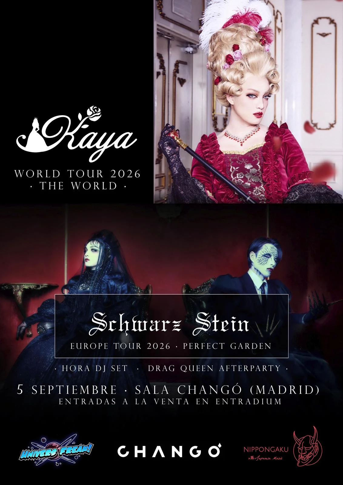 Kaya and Schwarz Stein poster, Sala Changó, Madrid