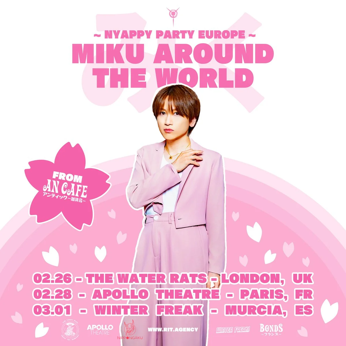 Miku (An Cafe) Nyappy Party Europe – Miku Around The World tour poster