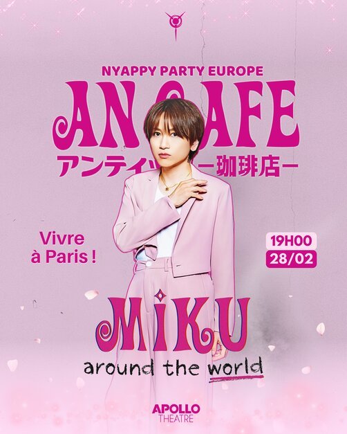 Miku (An Cafe) Nyappy Party Europe poster, Apollo Theatre, Paris